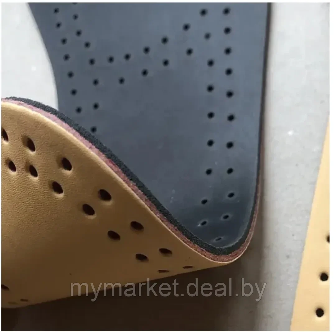 Стельки кожаные для обуви, перфорированные, дышащие, от запаха, универсальный размер 36-43 - фото 6 - id-p189887875
