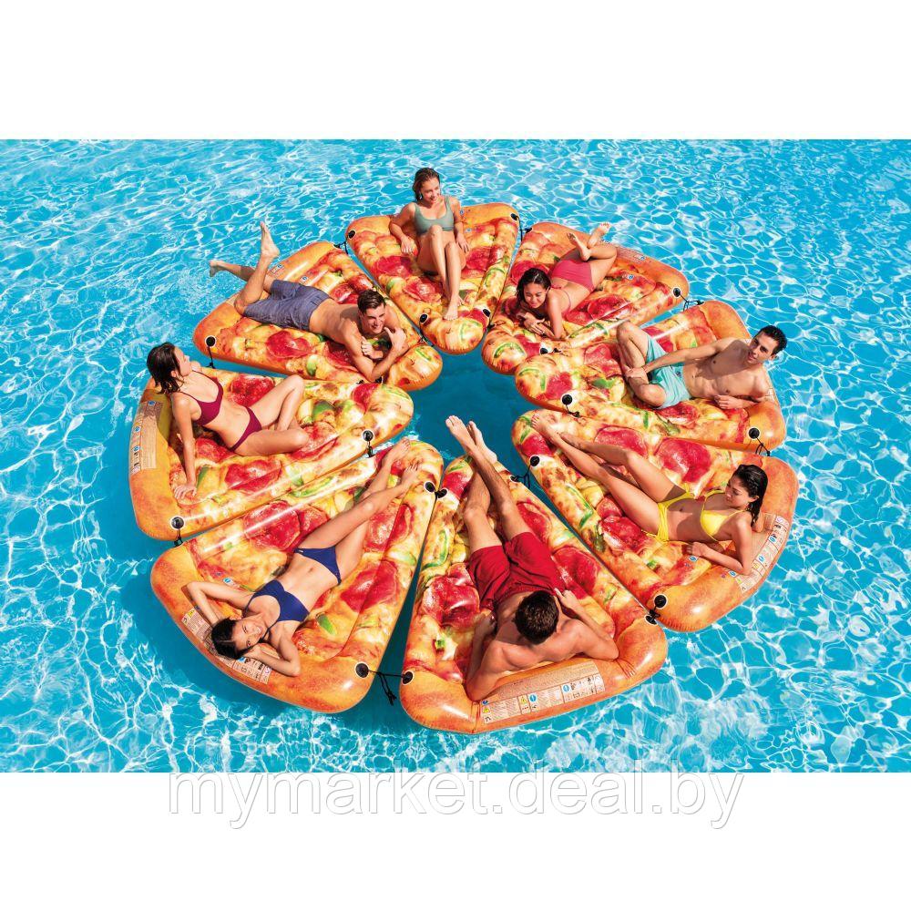 Матрас плавательный надувной Intex Пицца (160x137x23 см) - фото 5 - id-p189886754
