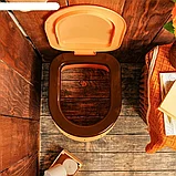 Туалет пластиковый дачный (без дна) / Туалеты для дачи пластиковый коричневый / Сиденье для уличного туалета, фото 4