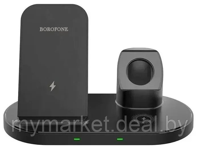 Беспроводная зарядка 3 в 1 Borofone BQ10 (iPhone+Apple Watch+AirPods) черная - фото 4 - id-p189884937