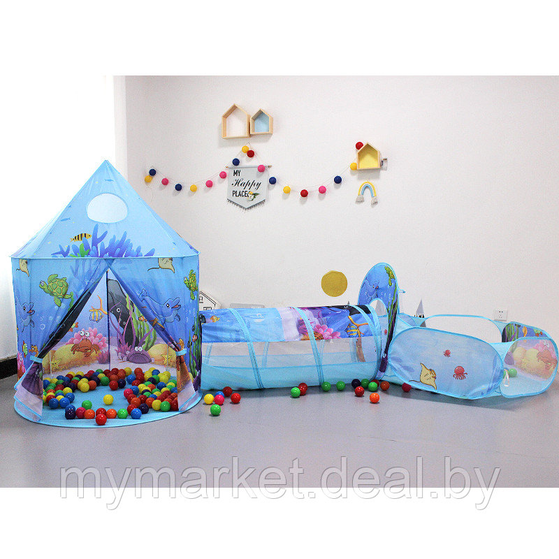 Детская палатка / Игровой домик / Детский домик / Игровая палатка (для мальчиков и девочек) - фото 2 - id-p189887936