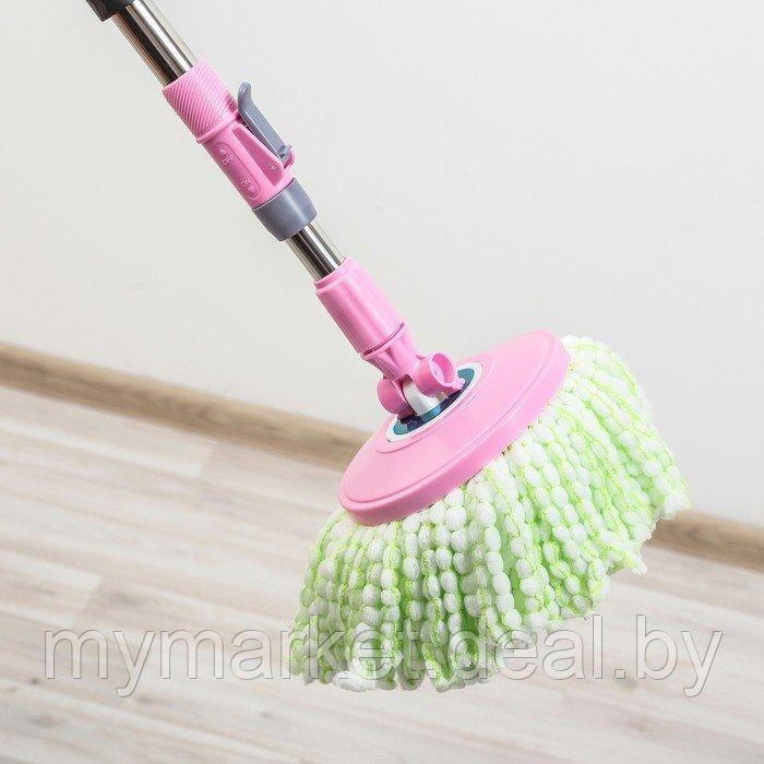 Набор для уборки пола на колёсах с центрифугой (Wring mop) wmp-C700 - фото 10 - id-p189884948