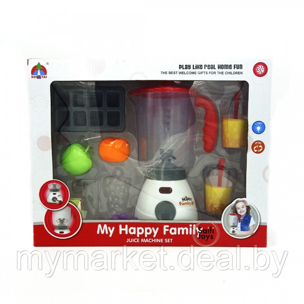 Детский игрушечный Блендер"My happy" с фруктами и формочкой для льда, работает от батареек - фото 2 - id-p189887951