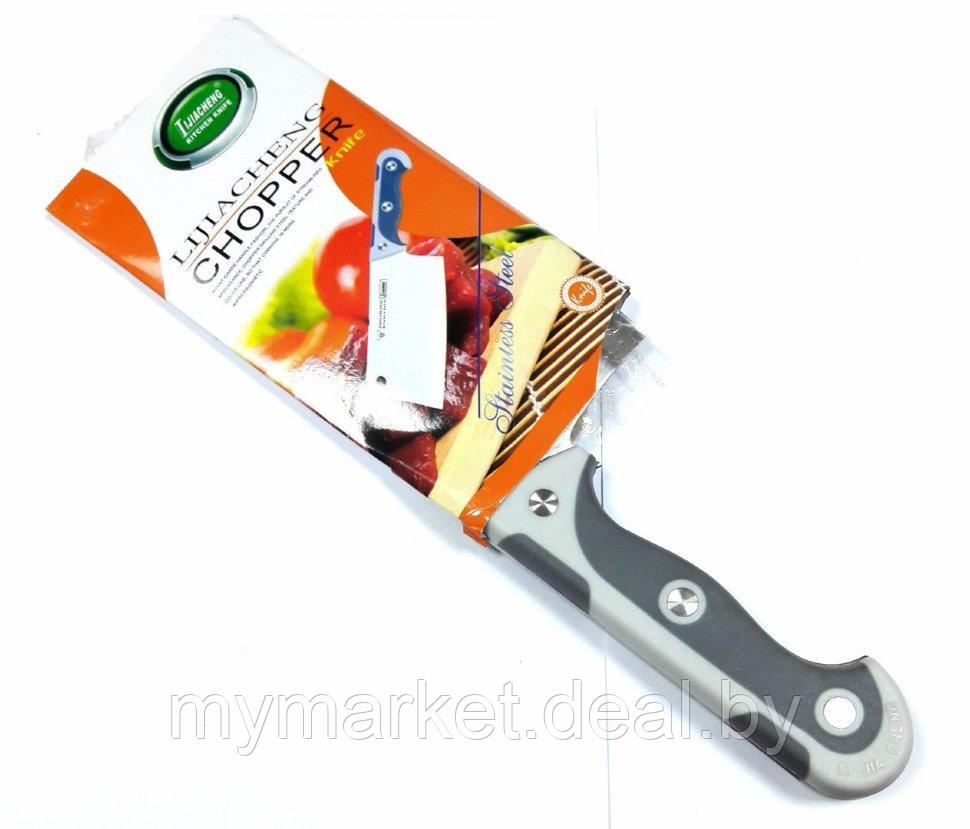 Топорик нож кухонный Lijiacheng CHOPPER с двухкомпонентной ручкой (лезвие 20 см) - фото 3 - id-p189884983