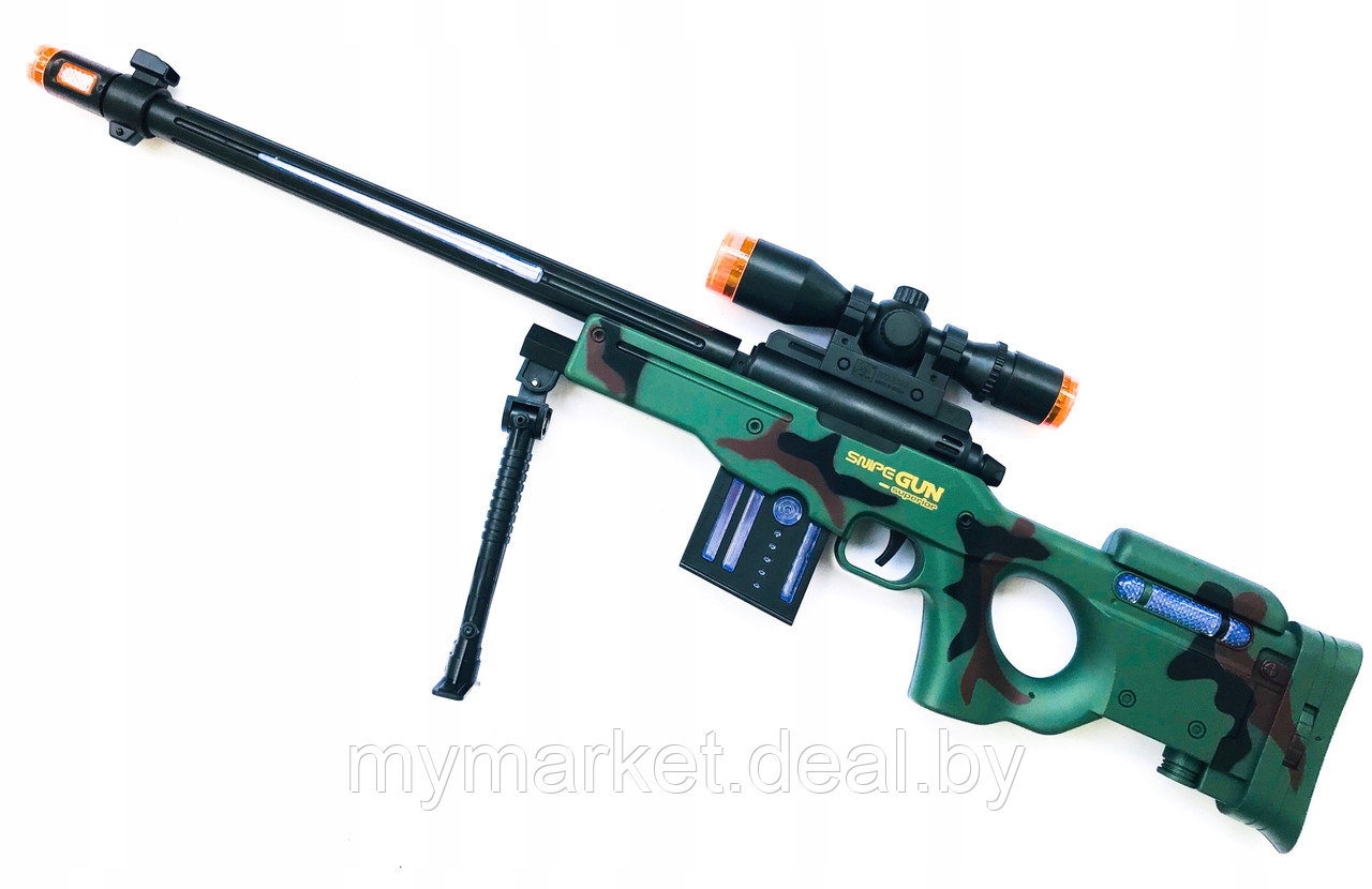Игрушечная снайперская винтовка / снайперка (светозвуковые эффекты, работает от батареек) - фото 2 - id-p189887975