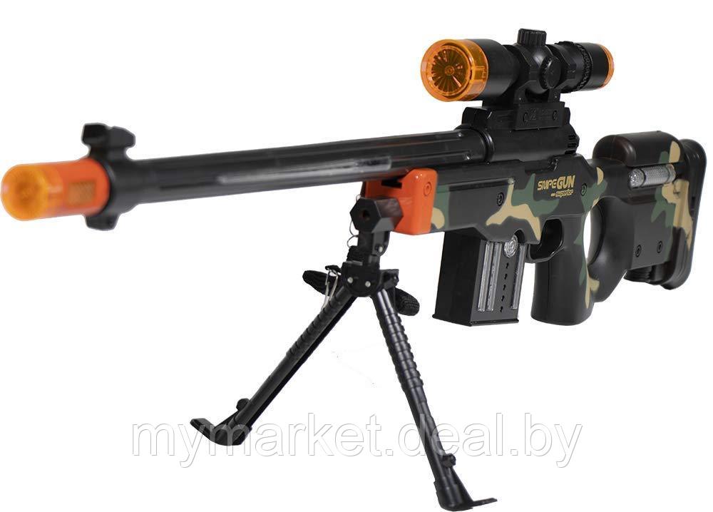 Игрушечная снайперская винтовка / снайперка (светозвуковые эффекты, работает от батареек) - фото 4 - id-p189887975