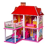 Дом для кукол 2-х этажный, Lovely Villa 6980, 2 в 1, игровой кукольный домик с аксессуарами, 2 варианта сборки, фото 3