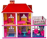 Дом для кукол 2-х этажный, Lovely Villa 6980, 2 в 1, игровой кукольный домик с аксессуарами, 2 варианта сборки, фото 9