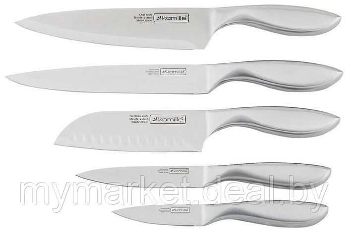 Набор кухонных ножей на подставке KM-5133 - фото 1 - id-p189885030