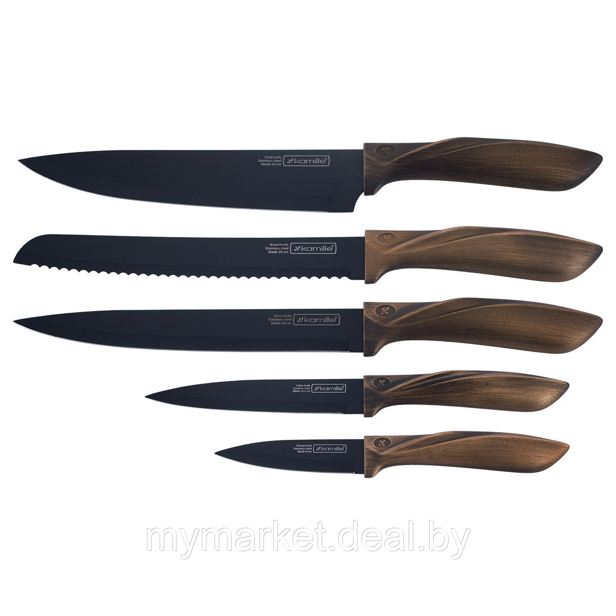 Набор кухонных ножей на подставке 5166 - фото 2 - id-p189885031