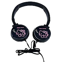 Детские проводные наушники KT-3156, Hello kitty (чёрные)