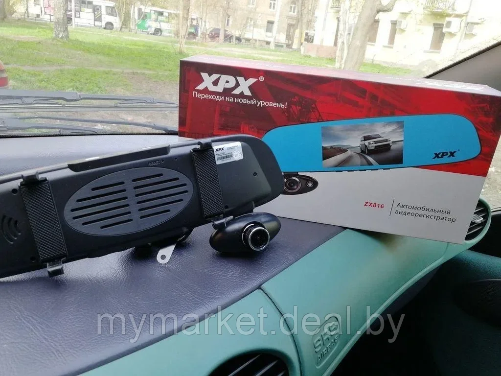 Автомобильный видеорегистратор-зеркало XPX ZX816 с задней парковочной камерой, Корея - фото 5 - id-p189886913