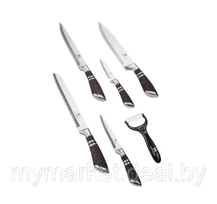 Набор ножей с подставкой 7 пр. HOFFMANN HM-6632 коричневый - фото 2 - id-p189885162