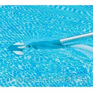 Набор для чистки бассейна Intex Deluxe 28003 (ручка 279 см, сачок, пылесос, щетка, шланг) - фото 3 - id-p189886970