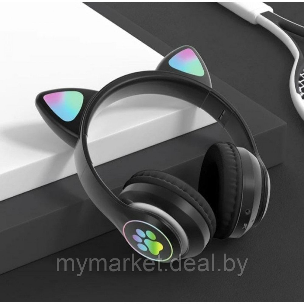 Беспроводные детские наушники с ушками Wireless Cat Ear Headphones STN-28 - фото 10 - id-p189885189