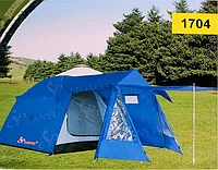 4-х местная туристическая палатка lanyu LY-1704 / 4х-местная туристическая палатка с коридором