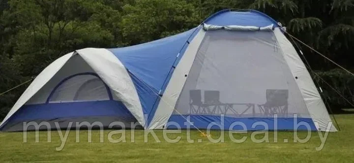 4-х местная туристическая палатка lanyu LY-1706 / 4х-местная туристическая палатка с коридором - фото 2 - id-p189887016