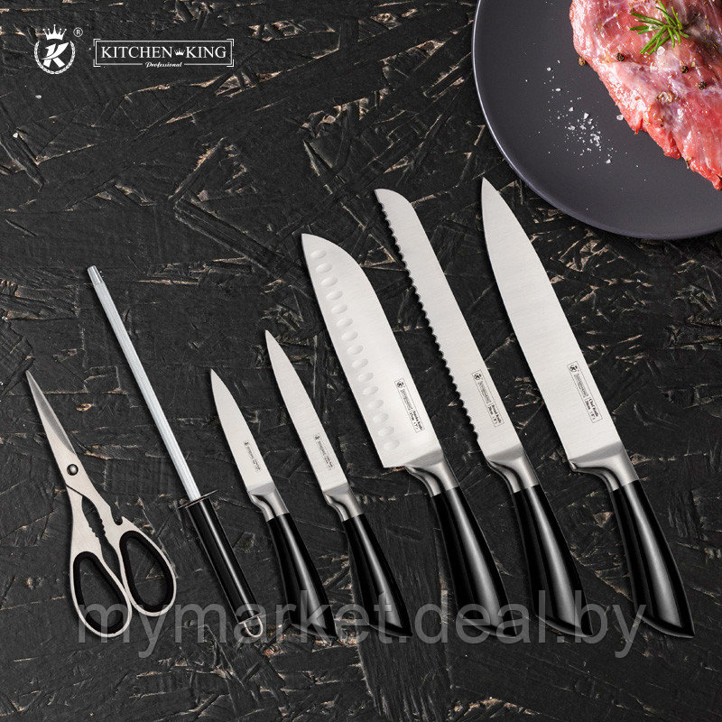 Набор ножей на подставке 21KK-001-BLK - фото 6 - id-p189885226