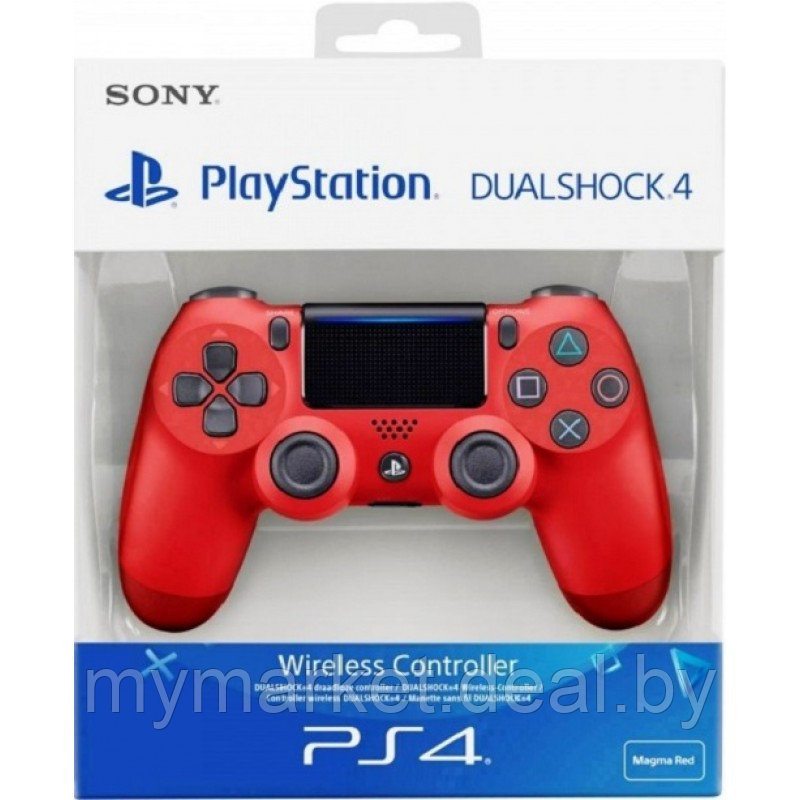 Геймпад - джойстик для PS4 беспроводной DualShock 4 Wireless Controller (Красный) - фото 1 - id-p189885260