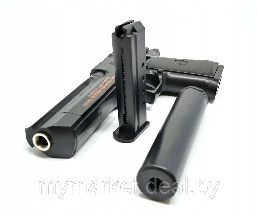 Детский пневматический пистолет металлический с глушителем C.20+ (Desert Eagle) - фото 3 - id-p189887068