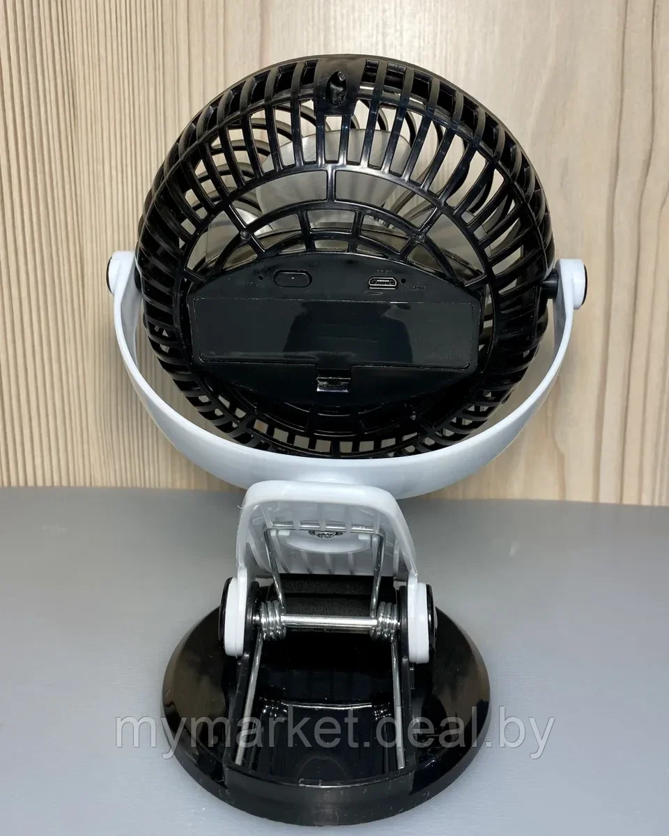 Вентилятор бытовой настольный с аккумулятором SOUSER / Портативный вентилятор на прищепке черный - фото 6 - id-p189887077