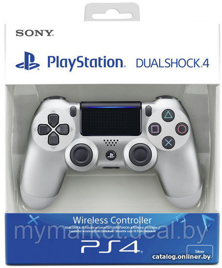 Геймпад - джойстик для PS4 беспроводной DualShock 4 Wireless Controller (серебристый) - фото 5 - id-p189885498