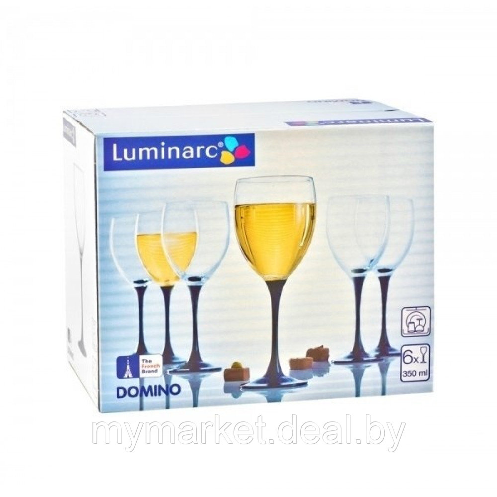 Набор бокалов для вина 350 мл 6 шт. Luminarc Domino J0015 - фото 4 - id-p189888536