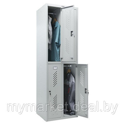 Шкаф металлический / Шкаф для раздевалок ПРАКТИК LS-22 для одежды - фото 2 - id-p189887473