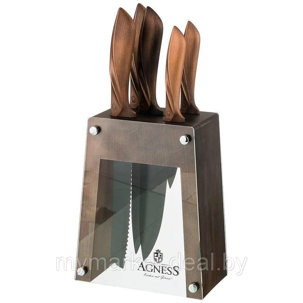 Набор ножей Agness на подставке, 6 предметов 911-678 - фото 1 - id-p189888701