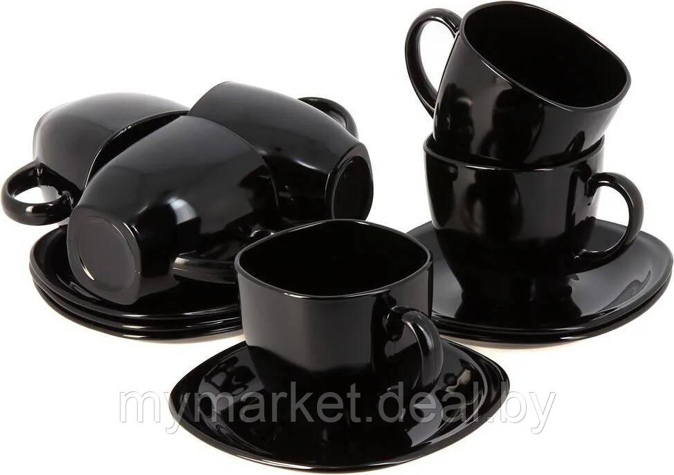 Чайный сервиз на 6 персон Luminarc CARINE BLACK P4672 - фото 2 - id-p189888724