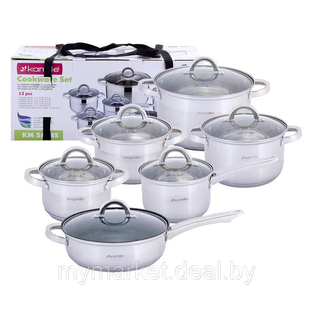 Набор посуды для приготовления Kamille KM-5634S, 12 предметов - фото 8 - id-p189888758