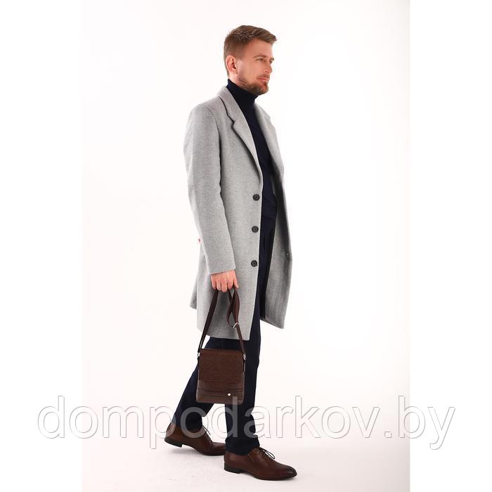 Планшет мужской на молнии, наружный карман, длинный ремень, цвет коричневый - фото 5 - id-p189896356
