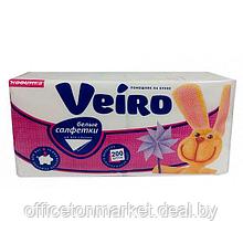 Салфетки бумажные "Veiro", 200 шт, 24x24 см, белый