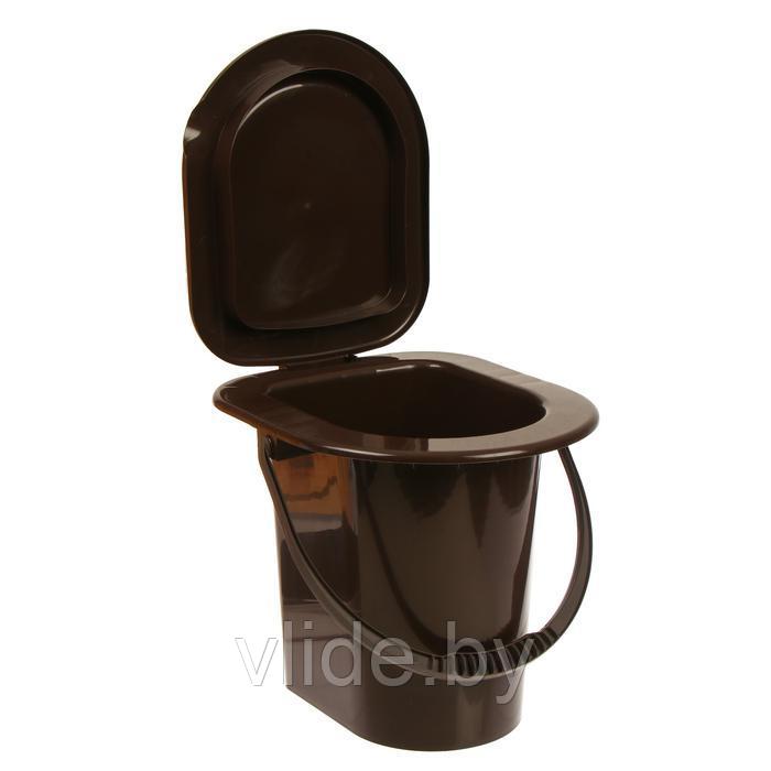 Ведро-туалет, 13 л, со съёмной ручкой, коричневое - фото 2 - id-p189916453