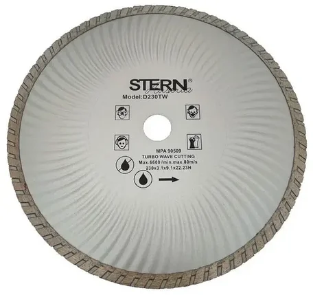 Диск алмазный отрезной Stern Turbo D230TW (230х22 мм), фото 2