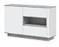 Стенка для гостиной Quartz 2 с подсветкой Белый платинум-Бетон, фото 6