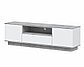 Стенка для гостиной Quartz 2 с подсветкой Белый платинум-Бетон, фото 7