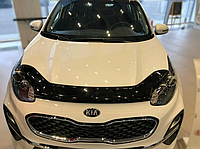 Дефлектор капота - мухобойка, Kia Sportage IV 2015-..., Сobra Tuning