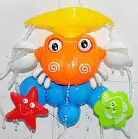 Детская игрушка для ванной Водяная мельница для ванны Крабик