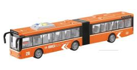 Детский игрушечный автобус гармошка троллейбус инерционный со световыми и звуковыми эффектами на батарейках - фото 1 - id-p165100332