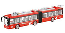 Детский игрушечный автобус гармошка троллейбус инерционный со световыми и звуковыми эффектами на батарейках, фото 2
