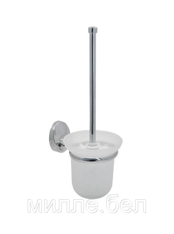 Ершик туалетный стеклянный Solinne Base 16161 настенный, хром, стекло-сатин - фото 1 - id-p146570617