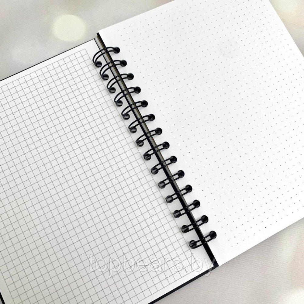 Скетчбук блокнот с плотными листами Sketchbook 5 видов бумаги (белая, клетка, чёрная, крафтовая, в точку, А5, - фото 9 - id-p189967459