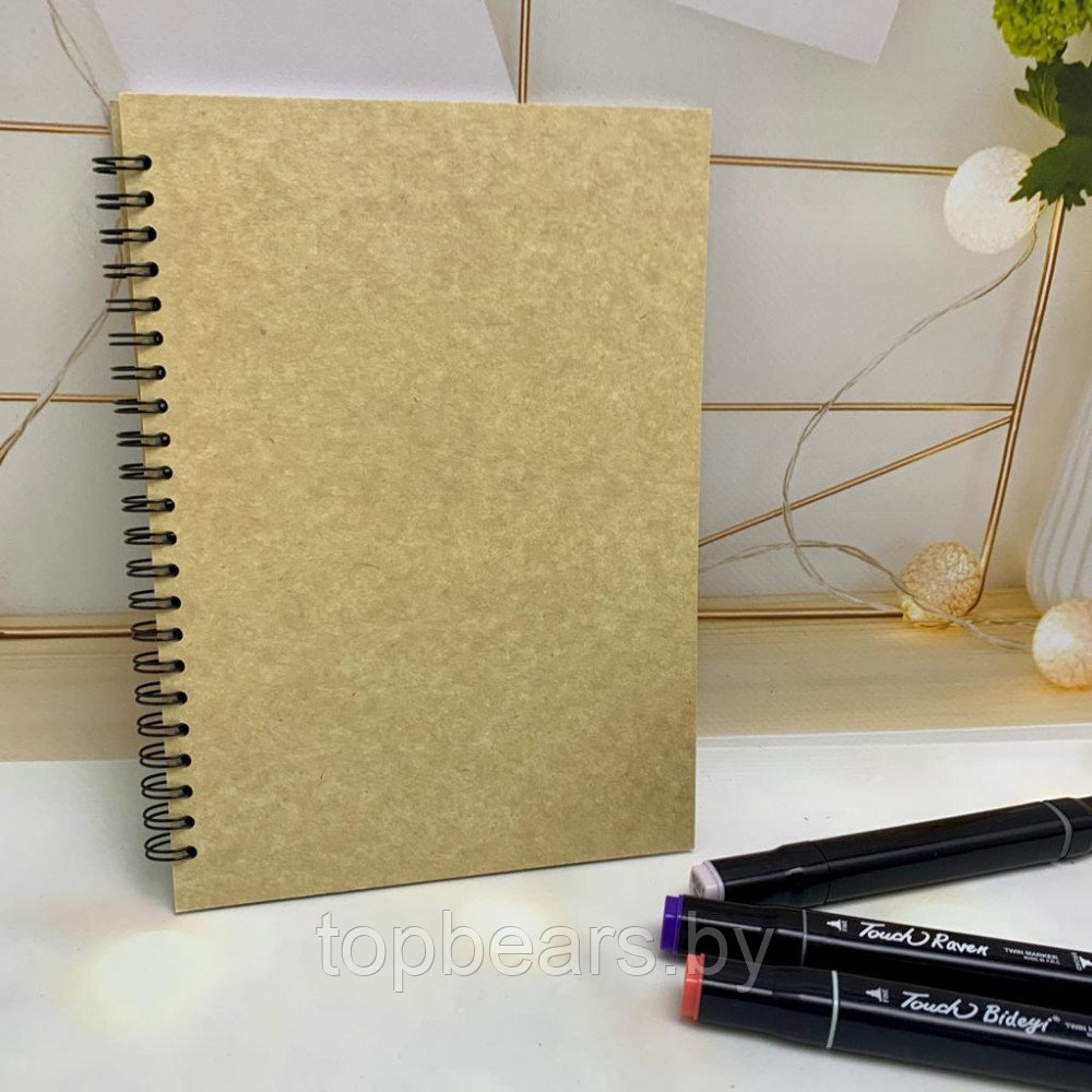 Скетчбук А5, 40 листов блокнот Sketchbook с плотными белыми листами для рисования (белая бумага, спираль) - фото 7 - id-p189967460
