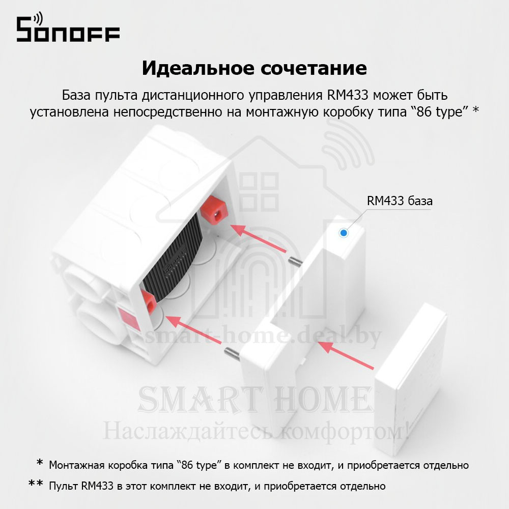 Sonoff RM433-Base (база-держатель для пульта ДУ Sonoff RM433) - фото 5 - id-p189969593