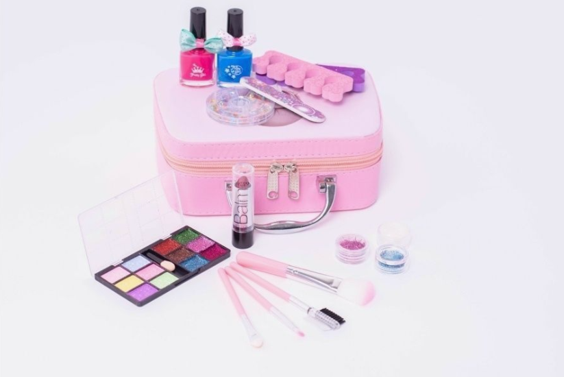 Набор детской декоративной косметики Kids Makeup Set с лампой для сушки ногтей - фото 6 - id-p189972575