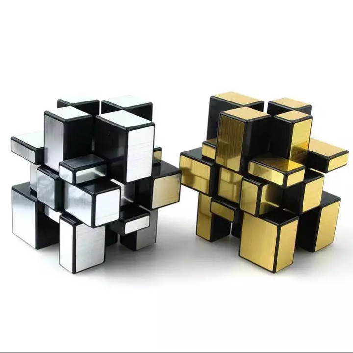 Головоломка "Зеркальный Кубик Рубика" 3х3 (золото, серебро) - фото 2 - id-p189972608