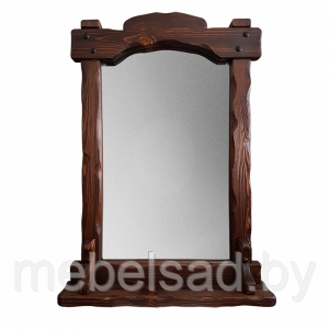 Зеркало настенное из натурального дерева "Банное Люкс №3" - фото 1 - id-p189972850