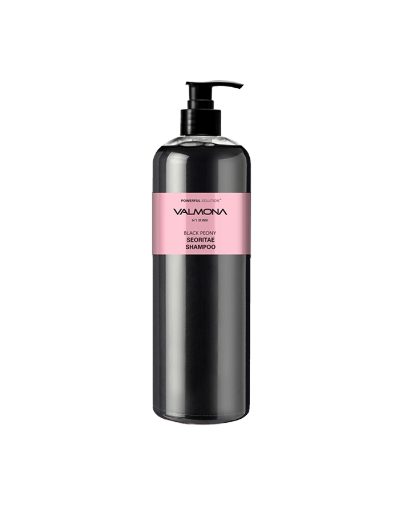 Шампунь ПРОТИВ ВЫПАДЕНИЯ ВОЛОС VALMONA ЧЕРНЫЙ ПИОН/БОБЫ Powerful Solution Black Peony Seoritae,480мл