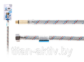 Подводка гибкая, SUS, иголка м10 длинная - гайка 1/2"" 120 см AV Engineering (16 Bar, 100°С, теперь